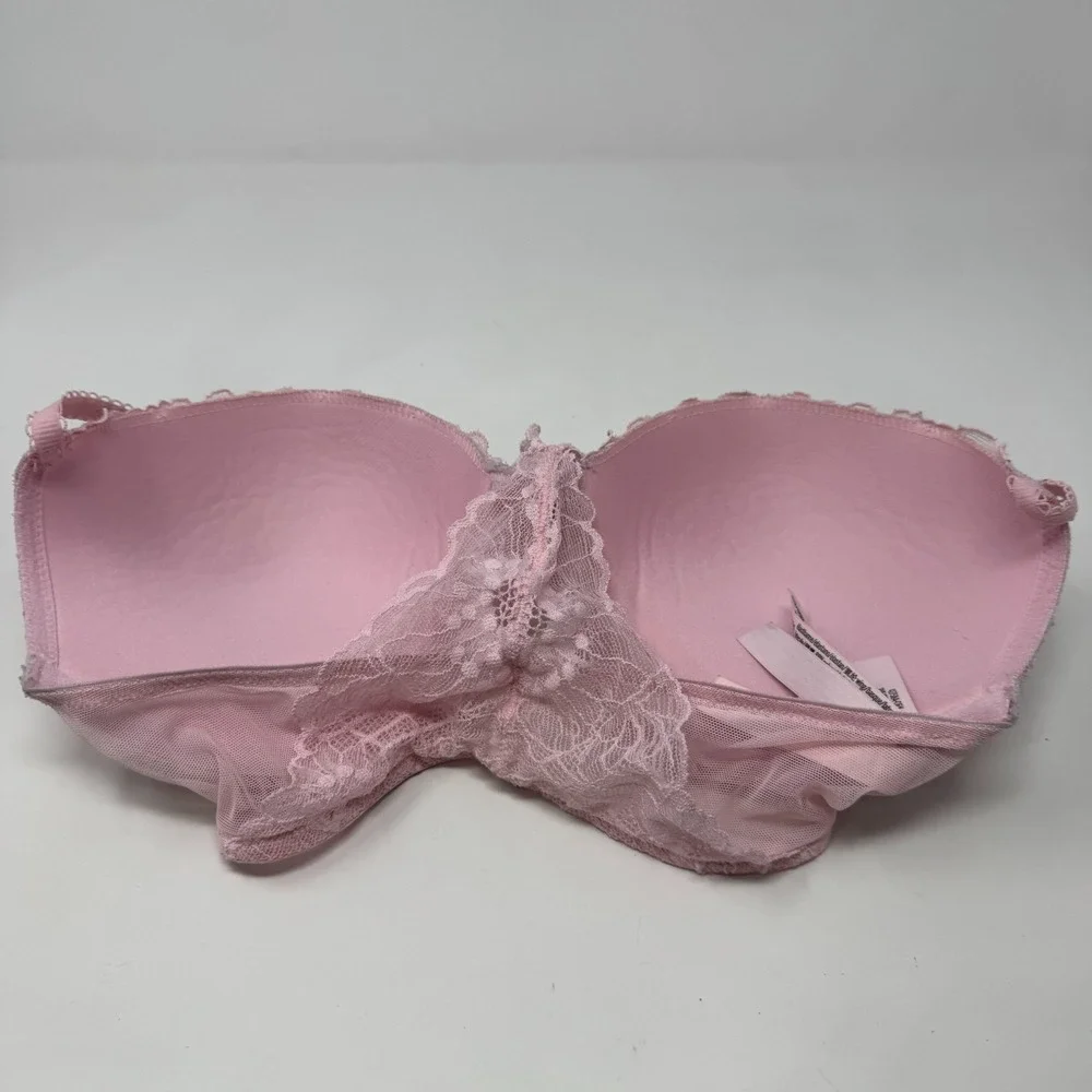 PINK Victoria's Secret Floral Lace Date Underwire Racerback Push-Up Bra 32DD